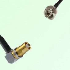 75ohm 1.6/5.6 DIN Female Right Angle to F Male Coax Cable Assembly