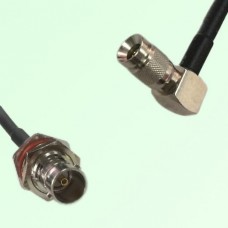 75ohm BNC Bulkhead Female to 1.0/2.3 DIN Male R/A Coax Cable Assembly