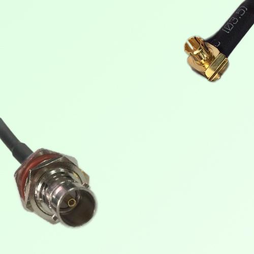 75ohm BNC Bulkhead Female to MCX Male Right Angle Coax Cable Assembly