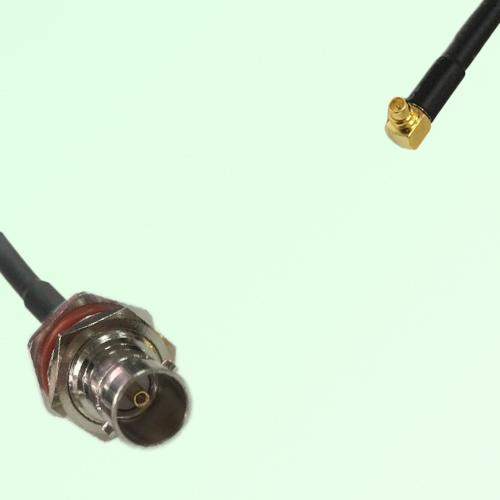 75ohm BNC Bulkhead Female to MMCX Male Right Angle Coax Cable Assembly