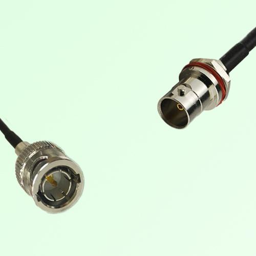 75ohm BNC Male to BNC Front Mount Bulkhead Female Coax Cable Assembly