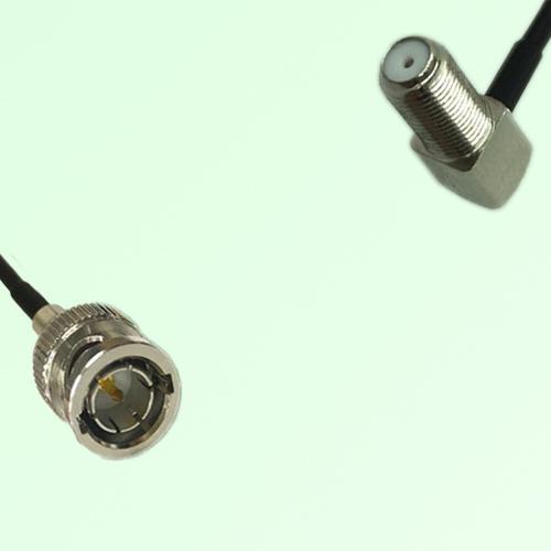 75ohm BNC Male to F Bulkhead Female Right Angle Coax Cable Assembly