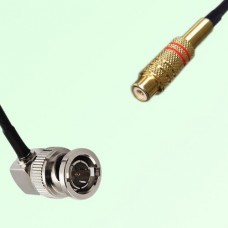 75ohm BNC Male Right Angle to RCA Female Coax Cable Assembly