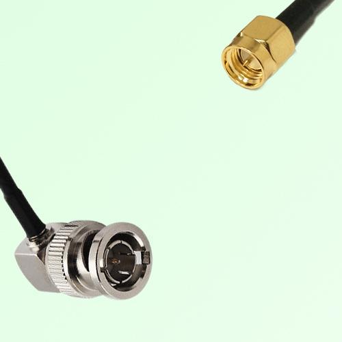 75ohm BNC Male Right Angle to SMA Male Coax Cable Assembly