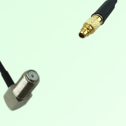 75ohm F Bulkhead Female Right Angle to MMCX Male Coax Cable Assembly