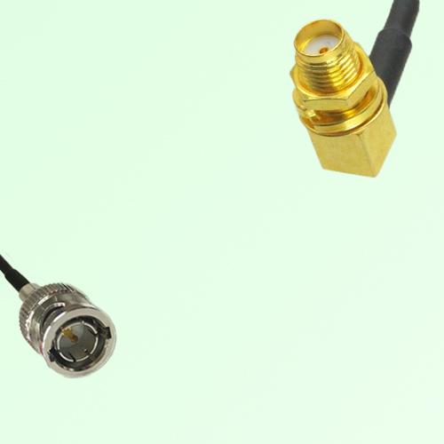 75ohm Mini BNC Male to SMA Bulkhead Female R/A Coax Cable Assembly