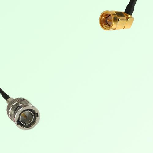 75ohm Mini BNC Male to SMA Male Right Angle Coax Cable Assembly