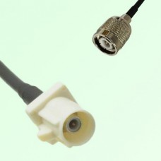 FAKRA SMB B 9001 white Male Plug to TNC Male Plug Cable