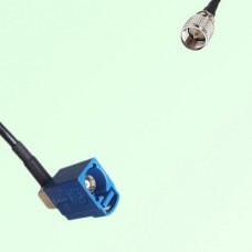FAKRA SMB C 5005 blue Female Jack RA to Mini UHF Male Plug Cable