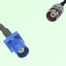 FAKRA SMB C 5005 blue Male Plug to TNC Female Jack Cable
