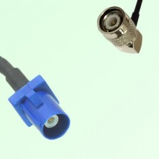 FAKRA SMB C 5005 blue Male Plug to TNC Male Plug Right Angle Cable