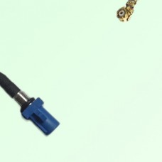 FAKRA SMB C 5005 blue Bulkhead Male Plug to IPEX Cable