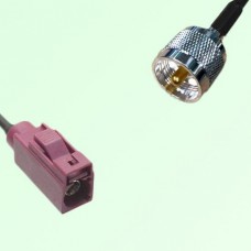 FAKRA SMB D 4004 bordeaux Female Jack to UHF Male Plug Cable