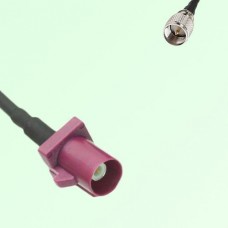 FAKRA SMB D 4004 bordeaux Male Plug to Mini UHF Male Plug Cable