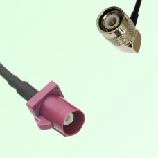 FAKRA SMB D 4004 bordeaux Male Plug to TNC Male Plug Right Angle Cable