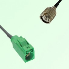 FAKRA SMB E 6002 green Female Jack to TNC Male Plug Cable