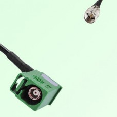 FAKRA SMB E 6002 green Female Jack RA to Mini UHF Male Plug Cable