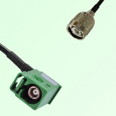 FAKRA SMB E 6002 green Female Jack Right Angle to TNC Male Plug Cable