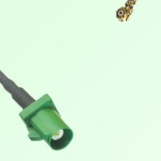 FAKRA SMB E 6002 green Male Plug to IPEX Cable
