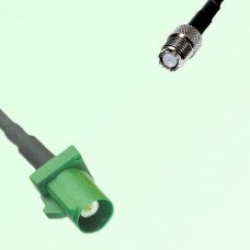 FAKRA SMB E 6002 green Male Plug to Mini UHF Female Jack Cable