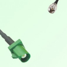 FAKRA SMB E 6002 green Male Plug to Mini UHF Male Plug Cable