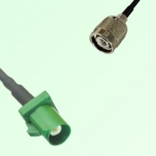 FAKRA SMB E 6002 green Male Plug to TNC Male Plug Cable