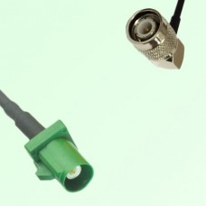 FAKRA SMB E 6002 green Male Plug to TNC Male Plug Right Angle Cable