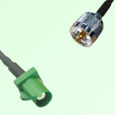 FAKRA SMB E 6002 green Male Plug to UHF Male Plug Cable