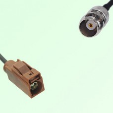 FAKRA SMB F 8011 brown Female Jack to TNC Female Jack Cable