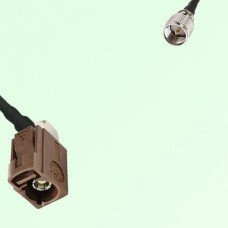 FAKRA SMB F 8011 brown Female Jack RA to Mini UHF Male Plug Cable
