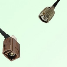 FAKRA SMB F 8011 brown Female Jack Right Angle to TNC Male Plug Cable