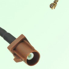 FAKRA SMB F 8011 brown Male Plug to IPEX Cable