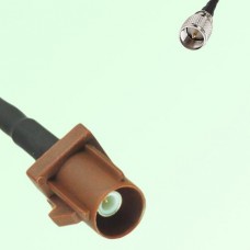 FAKRA SMB F 8011 brown Male Plug to Mini UHF Male Plug Cable