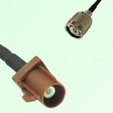 FAKRA SMB F 8011 brown Male Plug to TNC Male Plug Cable