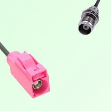 FAKRA SMB H 4003 violet Female to TNC Front Mount Bulkhead Female Cable
