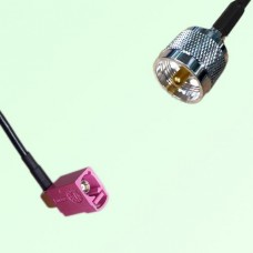 FAKRA SMB H 4003 violet Female Jack Right Angle to UHF Male Plug Cable