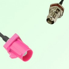 FAKRA SMB H 4003 violet Male Plug to TNC Bulkhead Female Jack Cable
