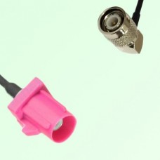FAKRA SMB H 4003 violet Male Plug to TNC Male Plug Right Angle Cable
