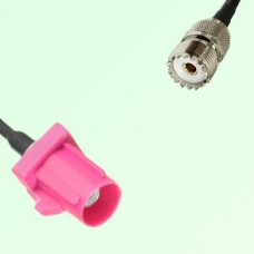 FAKRA SMB H 4003 violet Male Plug to UHF Female Jack Cable