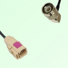 FAKRA SMB I 1001 beige Female Jack to TNC Male Plug Right Angle Cable