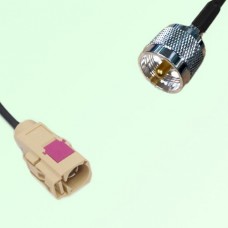 FAKRA SMB I 1001 beige Female Jack to UHF Male Plug Cable