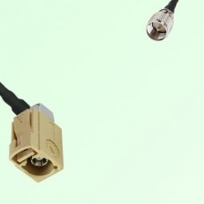FAKRA SMB I 1001 beige Female Jack RA to Mini UHF Male Plug Cable