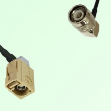 FAKRA SMB I 1001 beige Female Jack RA to TNC Male Plug RA Cable