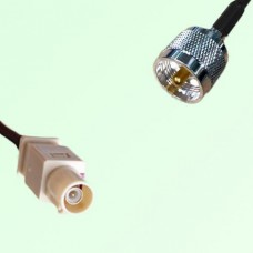FAKRA SMB I 1001 beige Male Plug to UHF Male Plug Cable
