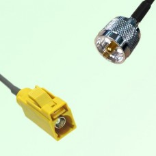 FAKRA SMB K 1027 curry Female Jack to UHF Male Plug Cable