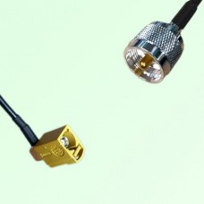 FAKRA SMB K 1027 curry Female Jack Right Angle to UHF Male Plug Cable