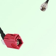 FAKRA SMB L 3002 carmin red Female Jack RA to Mini UHF Male Plug Cable