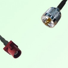 FAKRA SMB L 3002 carmin red Male Plug to UHF Male Plug Cable