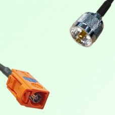 FAKRA SMB M 2003 pastel orange Female Jack to UHF Male Plug Cable