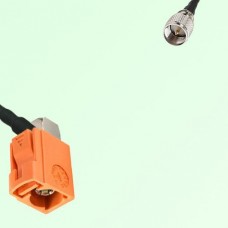 FAKRA SMB M 2003 pastel orange Female Jack RA to Mini UHF Male Cable